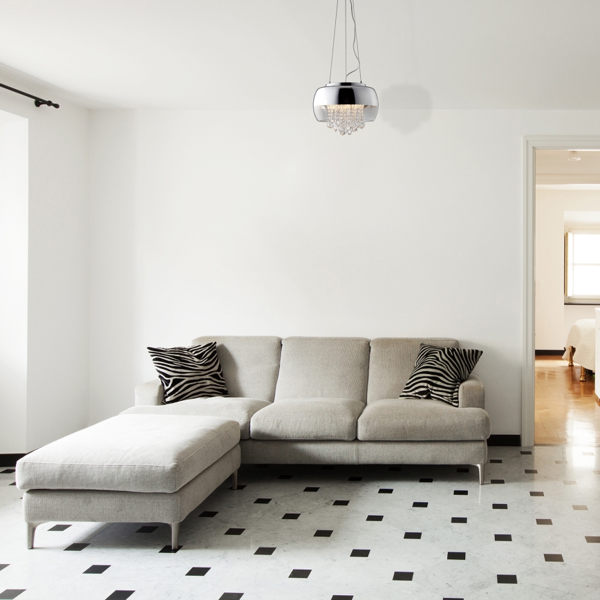 Kristallkrona med snöre LUNA 1×E14/40W/230V