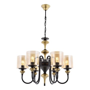 Krona på kedja BUSAN 6xE27/40W/230V, guld