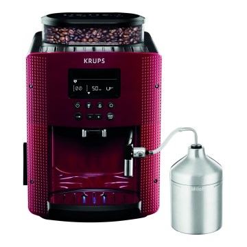 Krups - Automatisk kaffemaskin med mjölkbehållare ESSENTIAL 1450W/230V röd