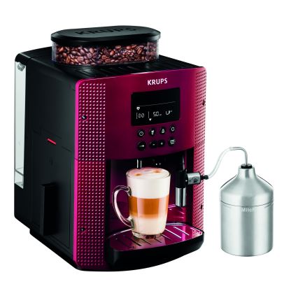 Krups - Automatisk kaffemaskin med mjölkbehållare ESSENTIAL 1450W/230V röd