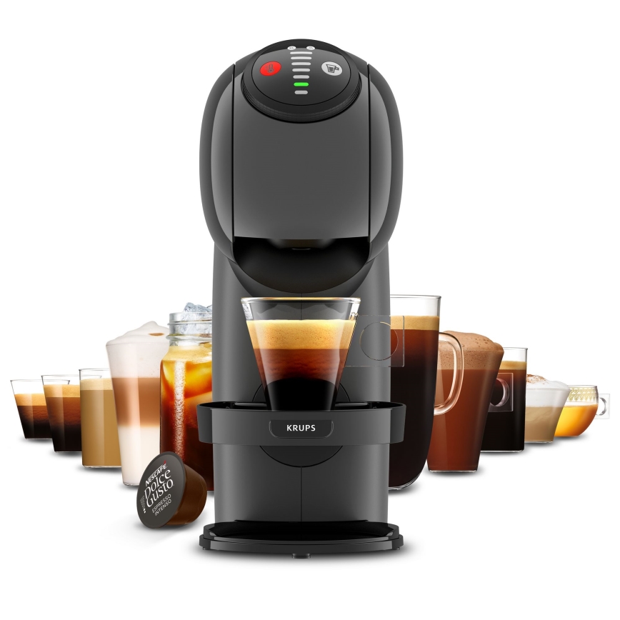 Krups - Kapsel kaffemaskin NESCAFÉ DOLCE GUSTO GENIO S 1500W antracit
