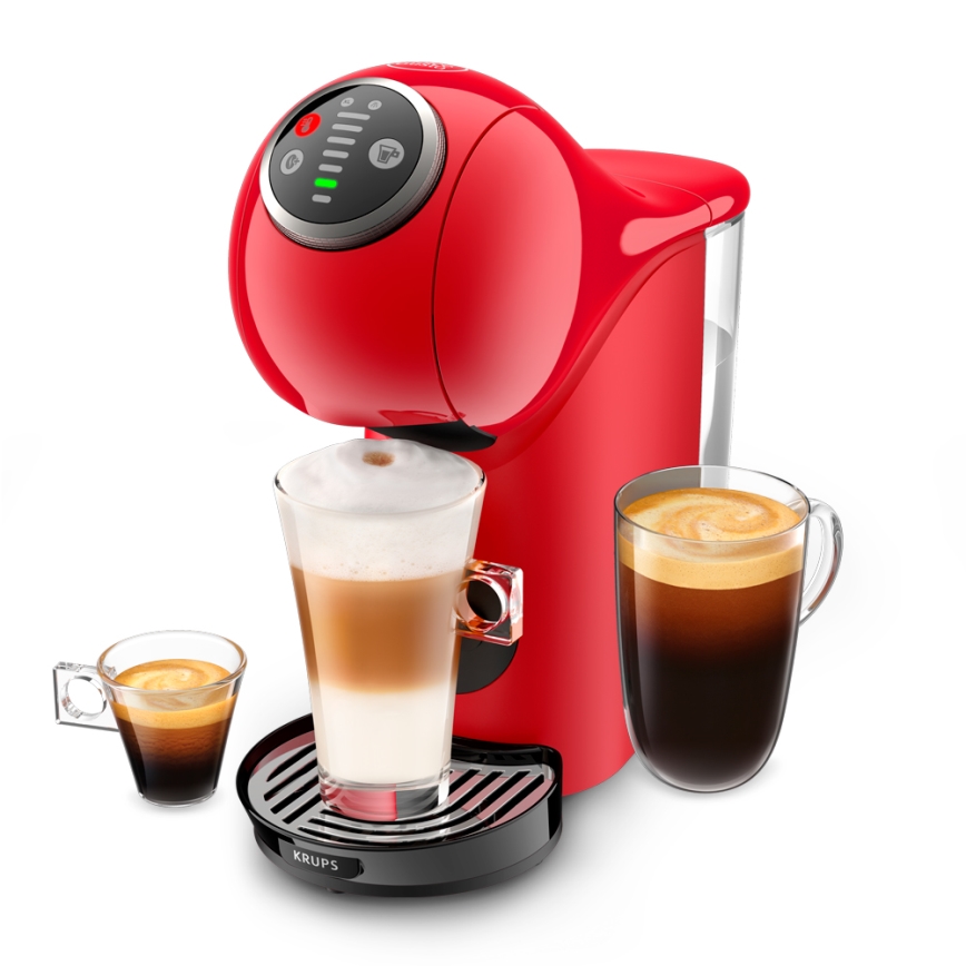Krups - Kapsel kaffemaskin NESCAFÉ DOLCE GUSTO GENIO S PLUS 1500W röd