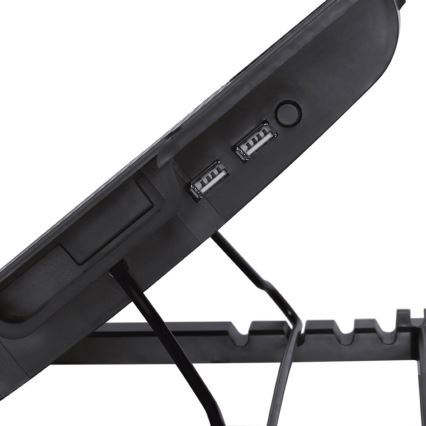 Kylplatta för laptop 1x fläkt 2xUSB svart