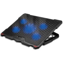 Kylplatta för laptop 5x fläkt 2xUSB svart