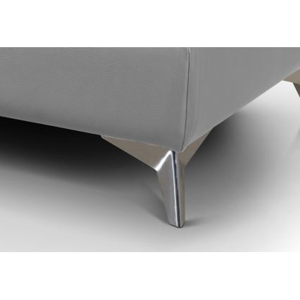 Utdragbar hörnsoffa i läder SALERNO II vänster, grå