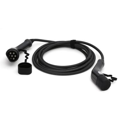 Laddkabel för elbilar typ 2 5m 11kW 16A IP54 svart
