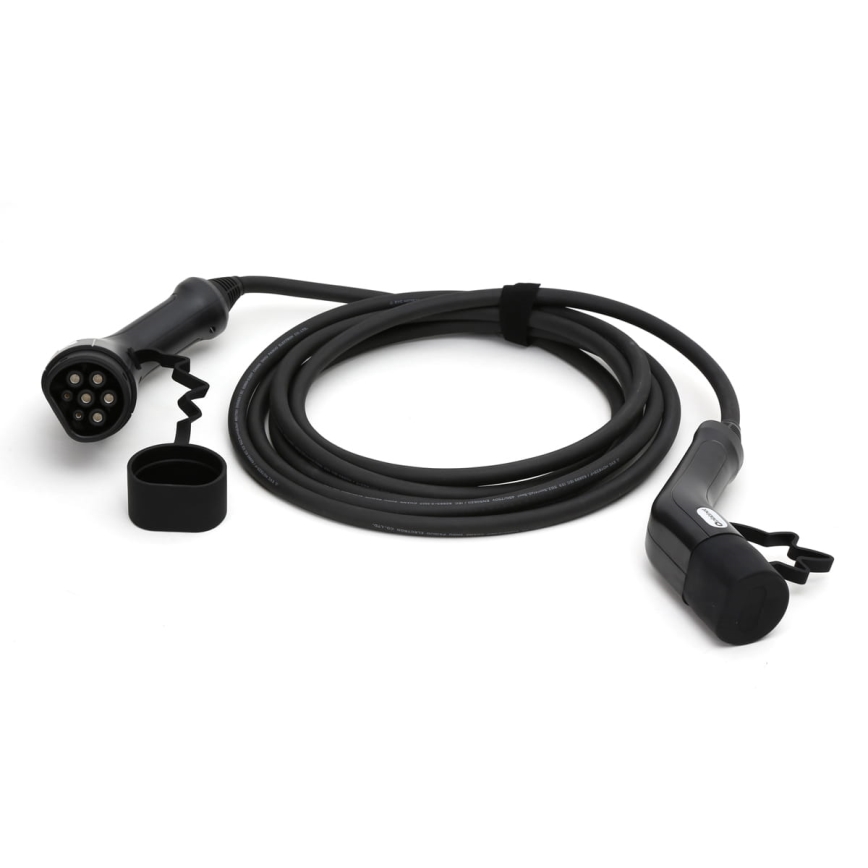 Laddkabel för elbilar typ 2 5m 11kW 16A IP54 svart