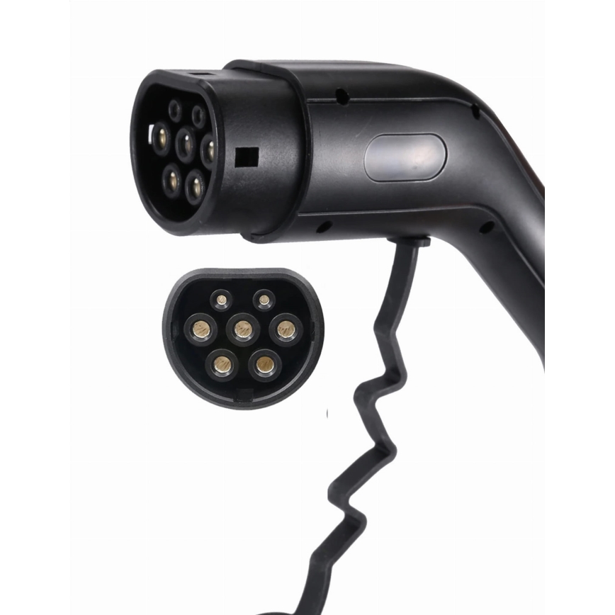 Reseladdningsstation för elbilar EV/PHEV AC Typ 2 16A/400V 22kW IP55 7m + adapter 230V 3,7kW + låda