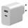 Laddningsadapter USB-C strömförsörjning + USB-A 45W/230V vit