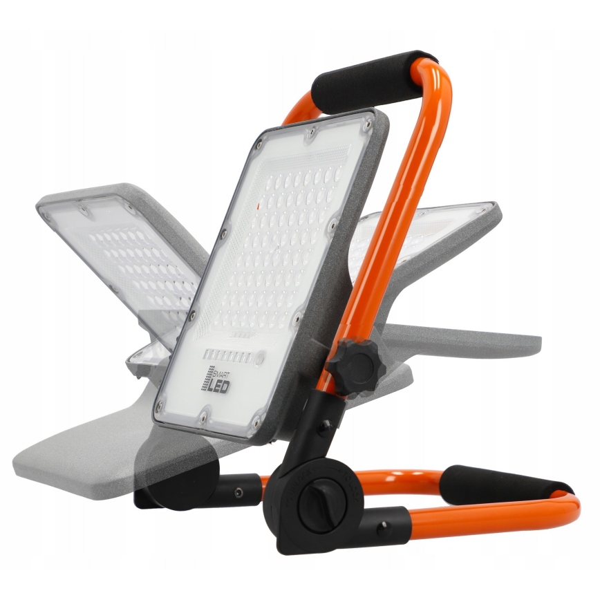 Laddningsbar LED-reflektor med stativ LED/100W/3,2V 5000K 5000 mAh IP65 orange