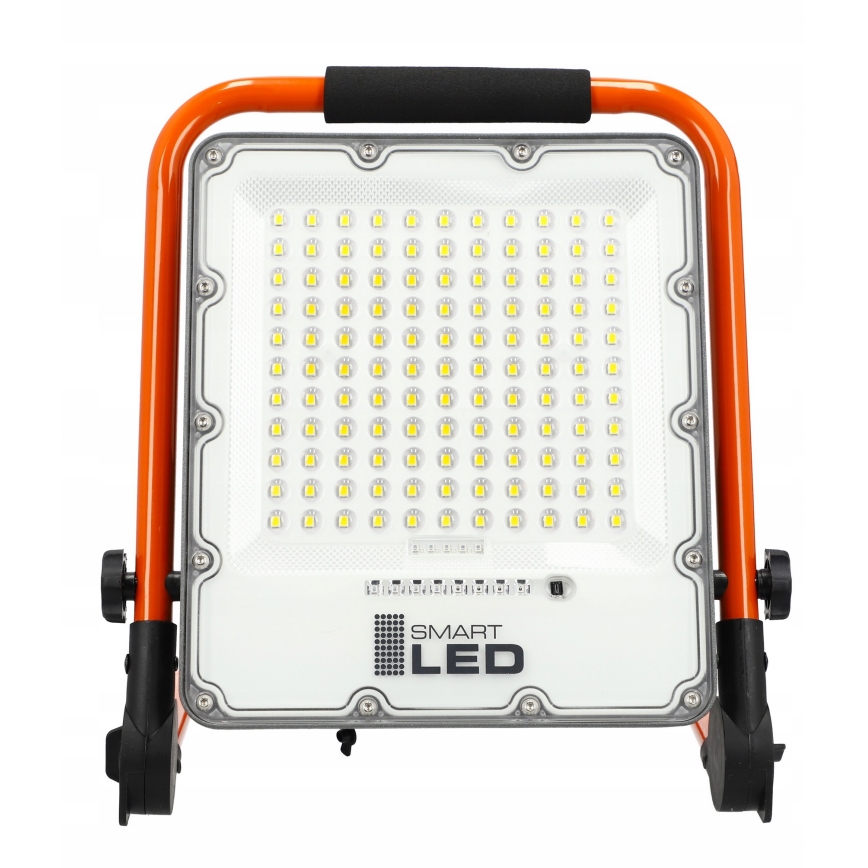 Laddningsbar LED-reflektor med stativ LED/100W/3,2V 5000K 5000 mAh IP65 orange
