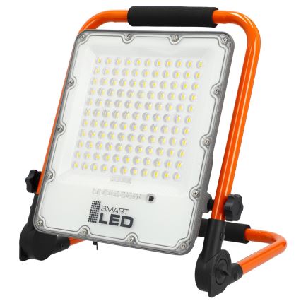 Laddningsbar LED-reflektor med stativ LED/100W/3,2V 5000K 5000 mAh IP65 orange