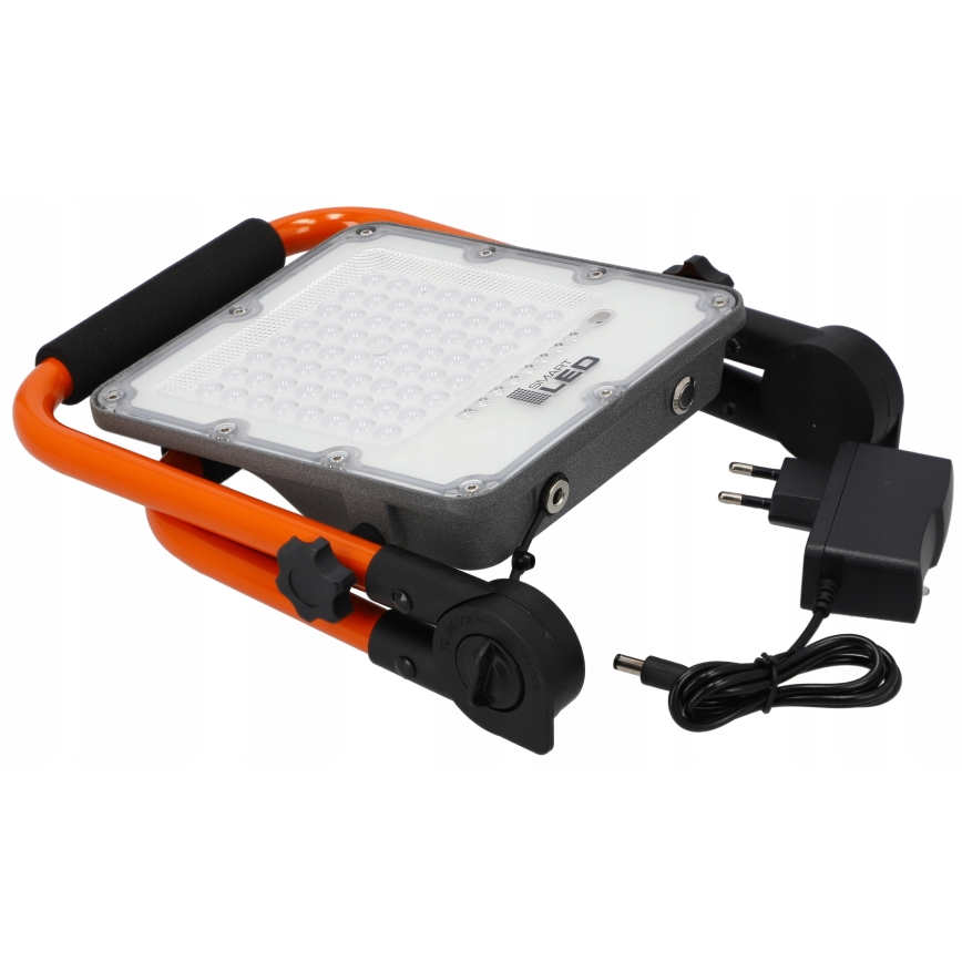 Laddningsbar LED-reflektor med stativ LED/100W/3,2V 5000K 5000 mAh IP65 orange
