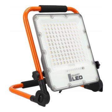 Laddningsbar LED-strålkastare med stativ LED/100W/3,2V 5000K 5000 mAh IP65 orange