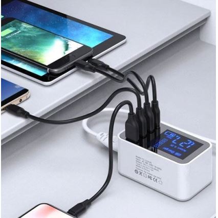 Laddningsstation 3xUSB A + 1xUSB C