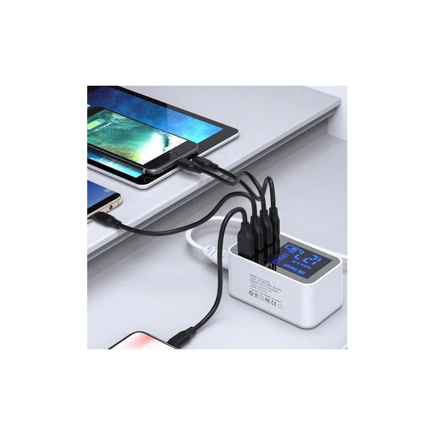 Laddningsstation 3xUSB A + 1xUSB C