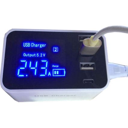 Laddningsstation 3xUSB A + 1xUSB C