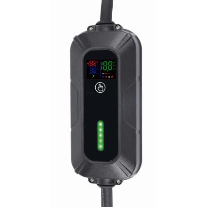 Portabel laddstation för elbilar EV/PHEV AC Typ 2 32A/400V 22kW IP55 7m + adapter 230V 3,7kW + fodral