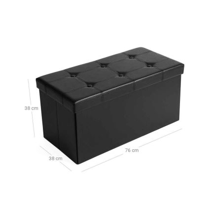 Läderbänk SULTAN svart