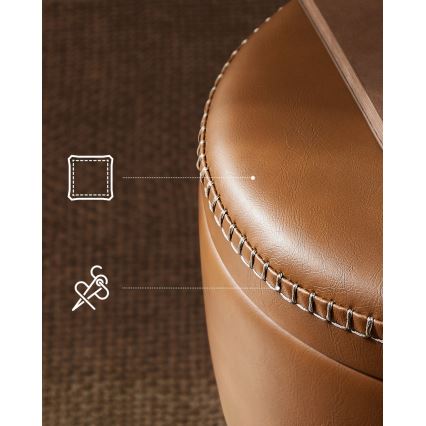 Läderpall CORE, konjaksbrun