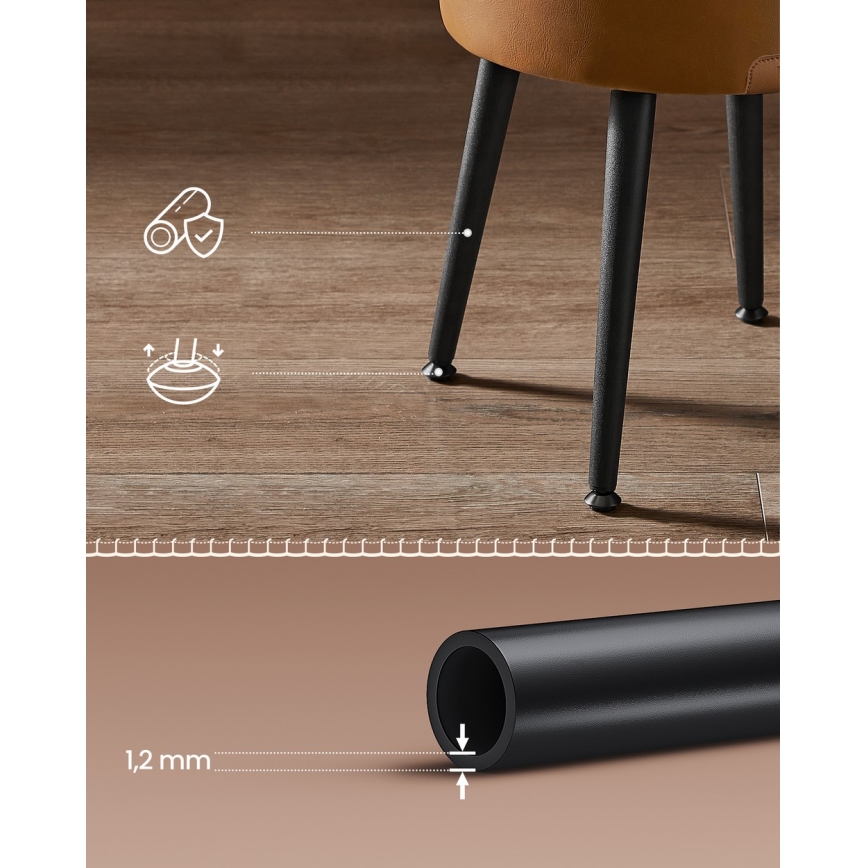 Läderpall CORE, konjaksbrun