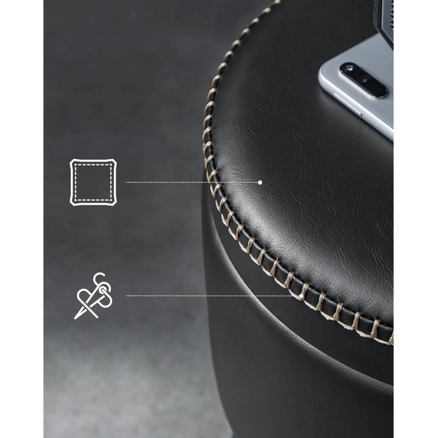 Läderpall CORE, svart