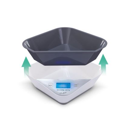 Lamart - Digital köksvåg 2xAAA vit/grå