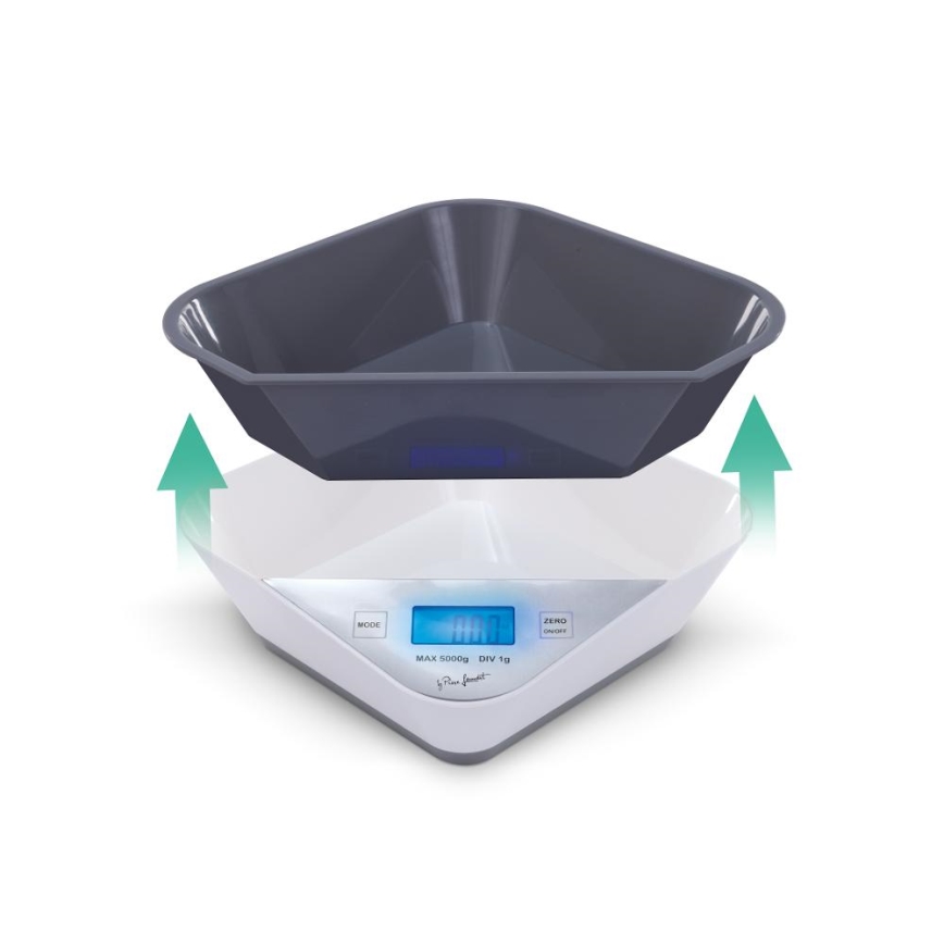 Lamart - Digital köksvåg 2xAAA vit/grå