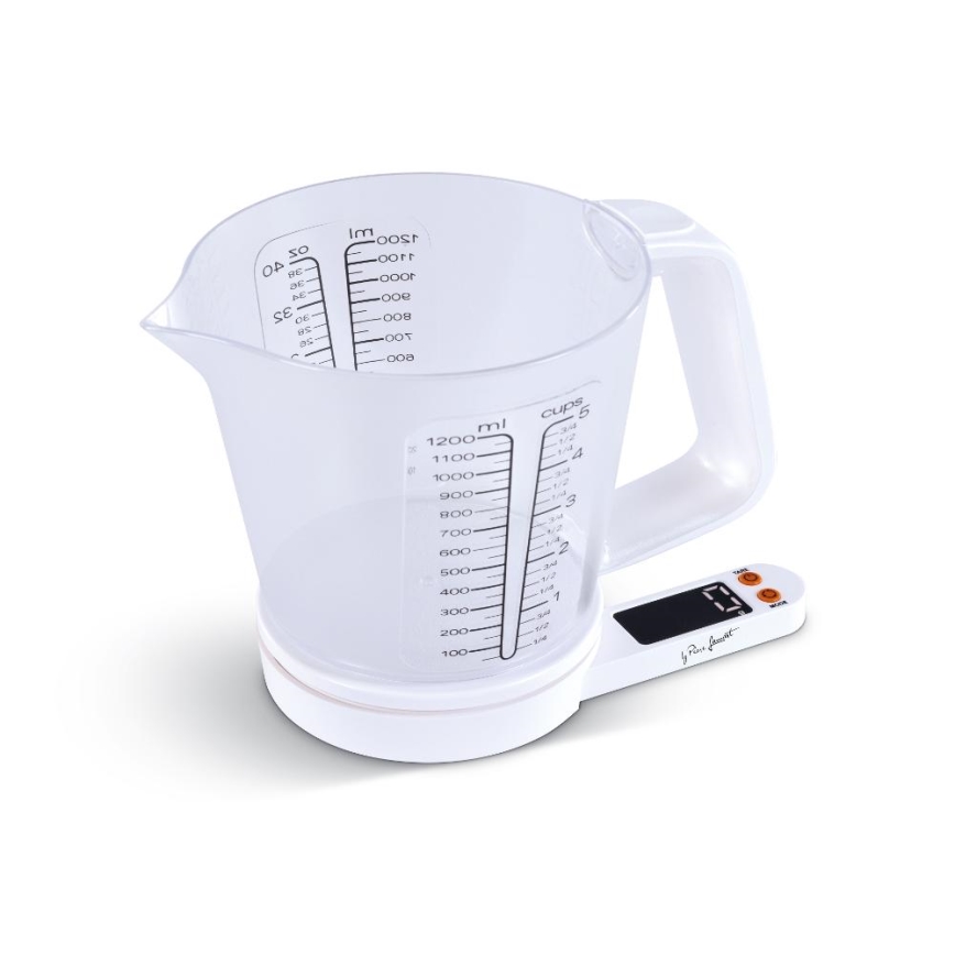 Lamart - Digital köksvåg med måttkopp, 2x AAA, vit