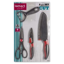 Lamart - Kitchen kit 4 delar - 2x knife, peeler and scissors