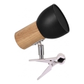 Lampa med klämma SVENDA 1xE27/60W/230V ek/svart