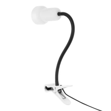Lampa  with a clip LOLEK 1xE14/24W/230V vit