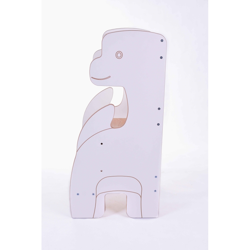 Lärande torn DINO vit/lönn