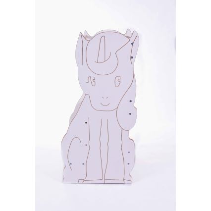 Lärstol UNICORN vit/lönn