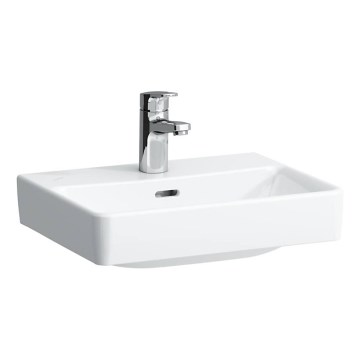 LAUFEN H8159610001041 - PRO tvättställ för bänkskiva/väggmontering 45x34 cm keramik/vit
