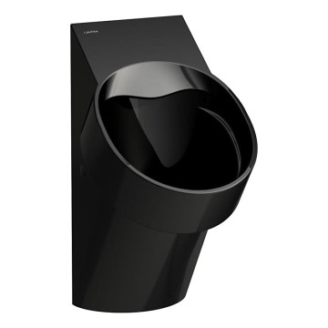 LAUFEN H8402850200001 - Pissoar VAL, bakre vattenanslutning, bakre avlopp, keramik/blank svart