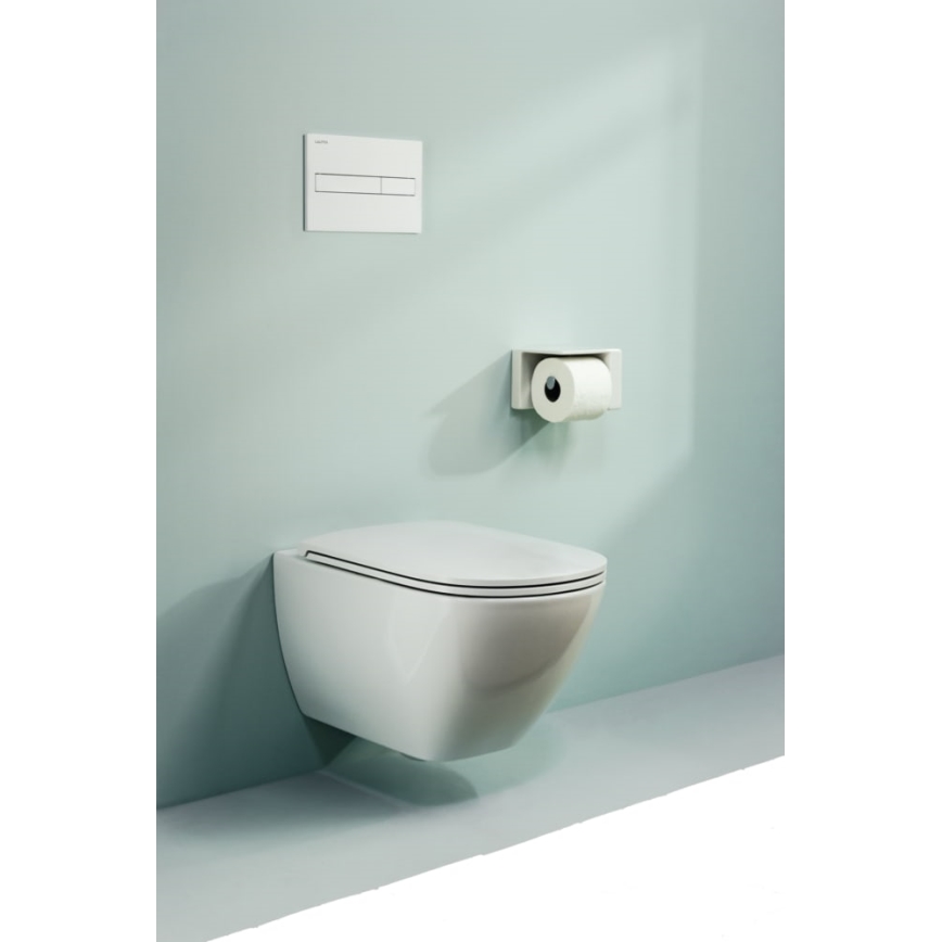 LAUFEN H8660800000001 - Vägghängd WC-stol LUA i keramik/vit + SoftClose-toalettsits LUA i duroplast/vit