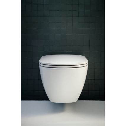 LAUFEN H8660800000001 - Vägghängd WC-stol LUA i keramik/vit + SoftClose-toalettsits LUA i duroplast/vit