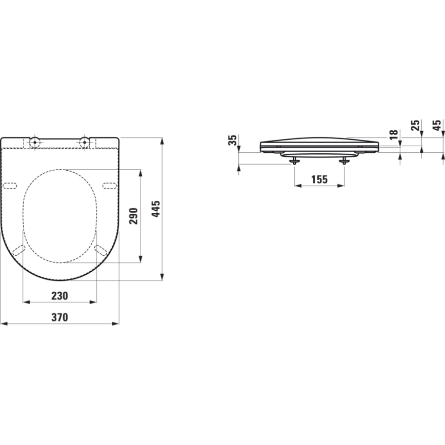 LAUFEN H8669570000001 - Vägghängd toalett PRO keramik/vit + WC-sits SoftClose PRO duroplast/vit
