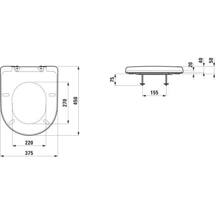 LAUFEN H8939580000001 - Toalettsits SoftClose PRO i duroplast, vit