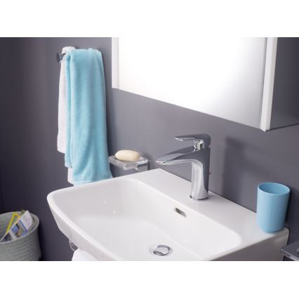 LAUFEN HF500701100000 - Tvättställsblandare med bottenventil och överfyllnad LAURIN 16,2 cm blank krom