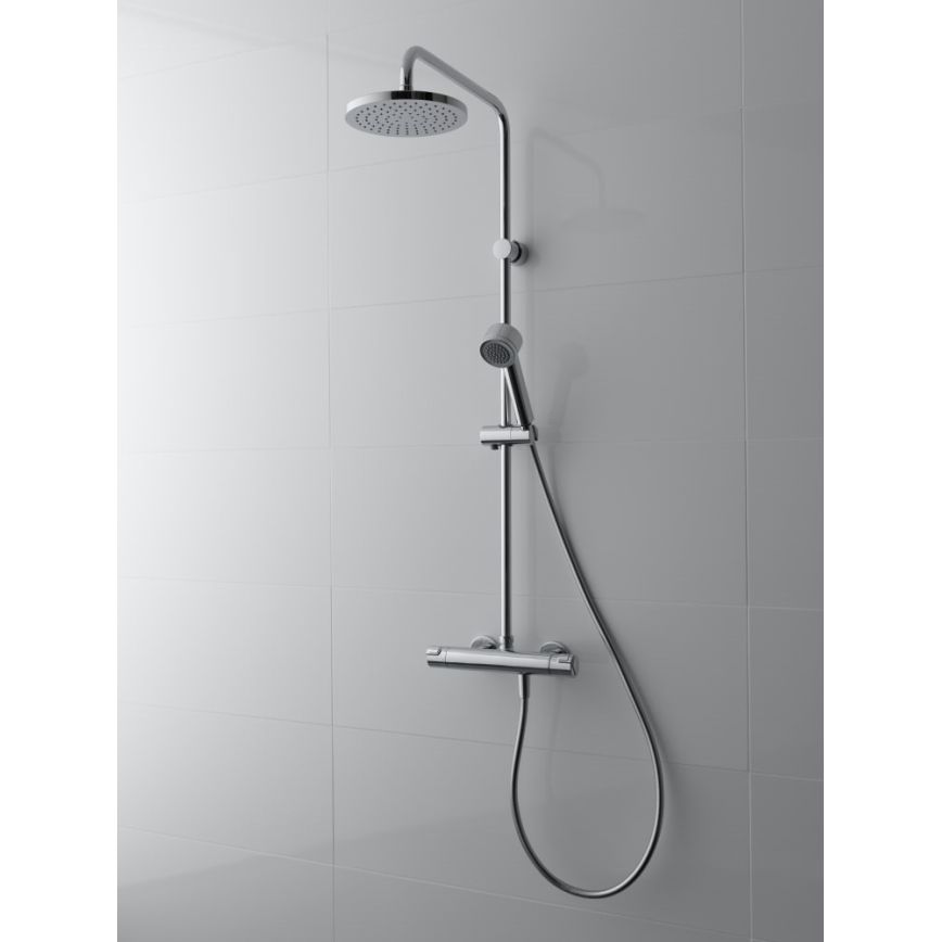 LAUFEN HF500957100600 - Duschset med termostatblandare CITYPRO blank krom
