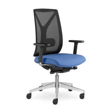 LD Seating - Kontorsstol LEAF svart/blå