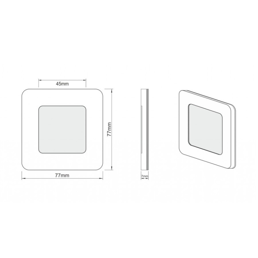 LDST DI-01-B-BZ12 - LED Trappbelysning DIANA LED/1,2W/230V vit 6500K