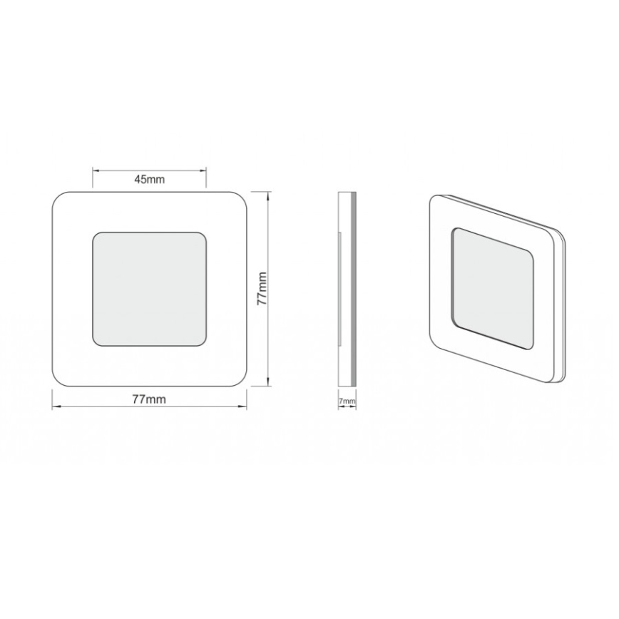 LDST DI-01-SC-BZ9 - LED-trappbelysning DIANA 9xLED/1,2W/230V matt svart 6500K