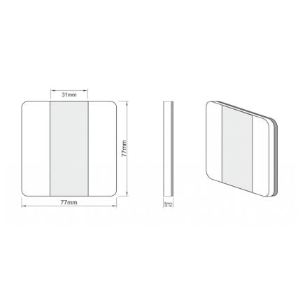 LDST DU-01-SS-BC10 - Trappljus DUO 10xLED/1.2W/230V