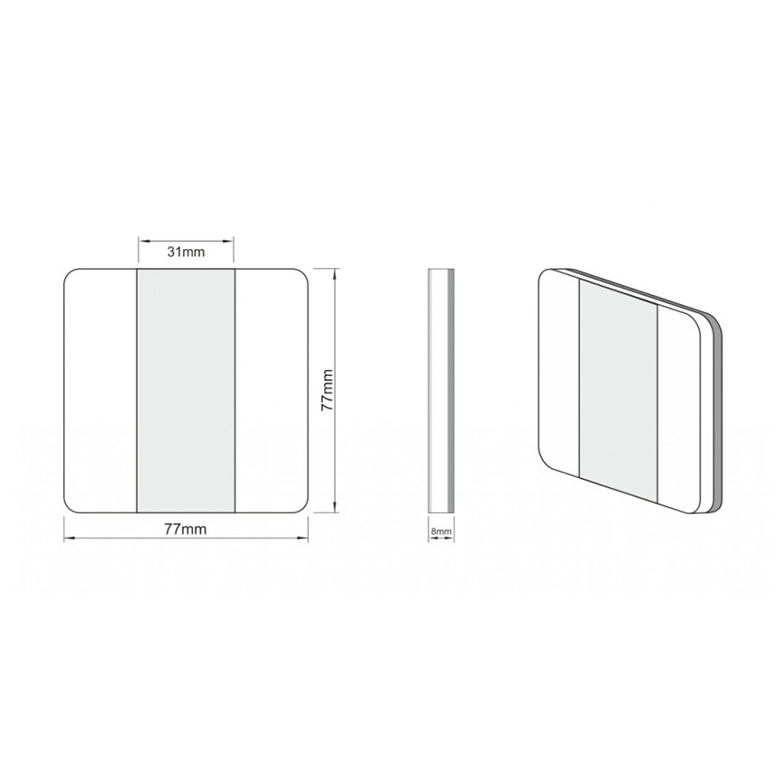 LDST DU-01-SS-BC10 - Trappljus DUO 10xLED/1.2W/230V