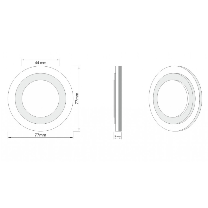 LDST LI-01-SC-BC8 - LED Trappljus LILI 8xLED/1,2W/230V 3500K