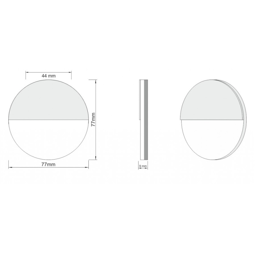LDST RO-01-SS-BZ4 - LED Trappljus ROBIN 4xLED/1,2W/230V matt krom