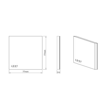 LDST SI-01-L-BC8 - Trappljus SILVER 8xLED/1,2W/230V